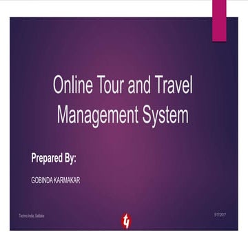 Online tour and travel PPT