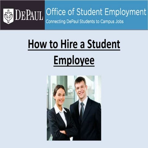 DePaul Office of Student Employment Online Manager Training (Hiring Process)