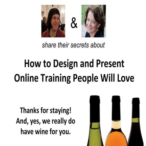 How to Design and Present Online Training People Will Love #10NTC