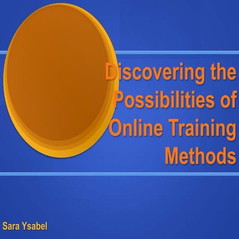 Online training presentation   tech