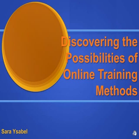 Online training presentation   tech