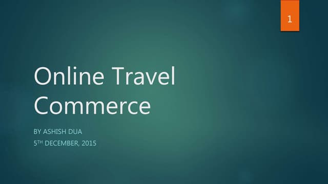 Online travel commerce in India