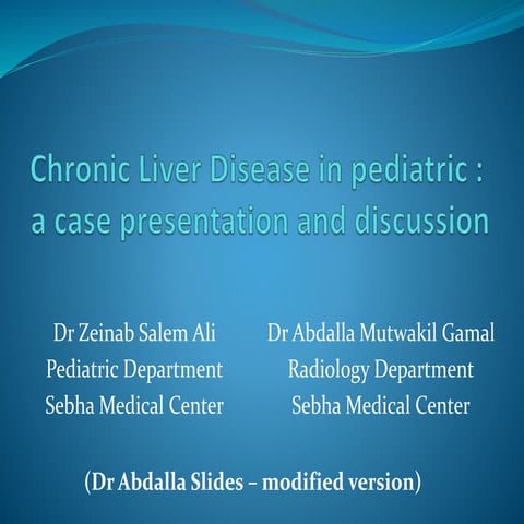 Chronic Liver Disease in pediatric: a case presentation and discussion ...
