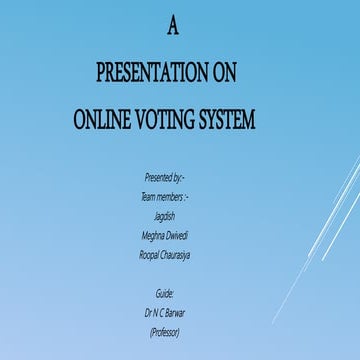 Online voting system