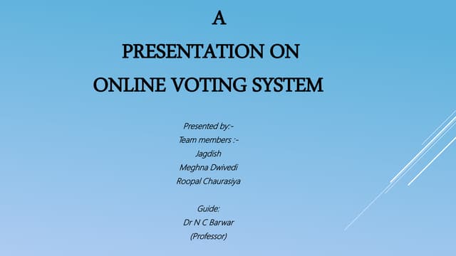 Online voting system project | DOCX