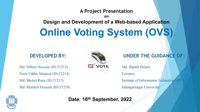 Online voting system project | DOCX