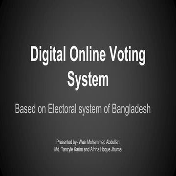 Online voting system presentation slide (1)