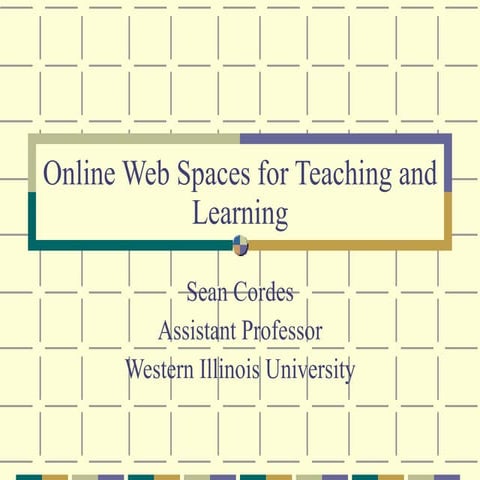 Online Web Spaces For Teaching And Learning