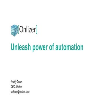 Onlizer IoT Foundation