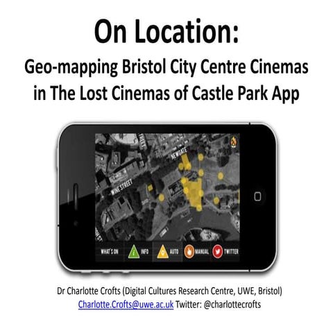 On location: Cinemagoing in Bristol City Centre in the Lost Cineams of Castle Park App