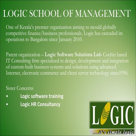  Logic school of management