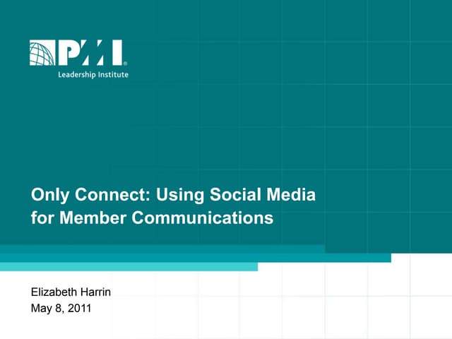 Using Social Media for Member Communications