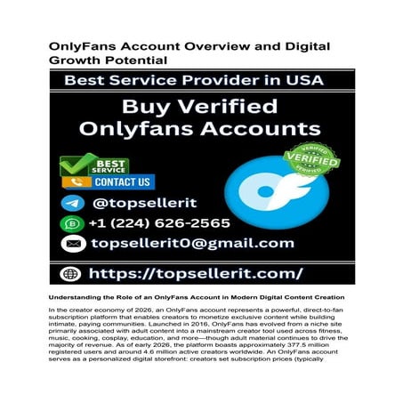 Unlocking the Potential of OnlyFans: Five Essential Tips for Creators | PDF