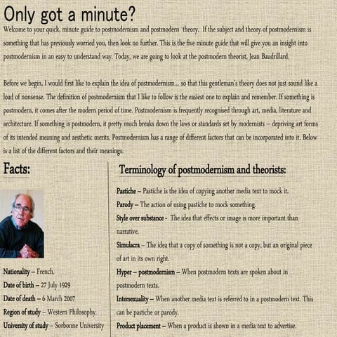 Only got a minute presentation