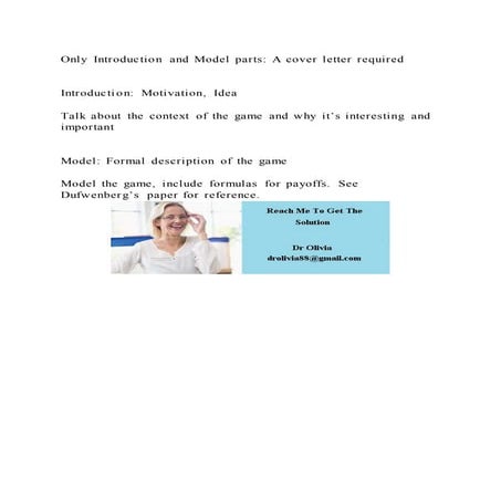 Only Introduction and Model parts A cover letter requiredIntr | DOCX