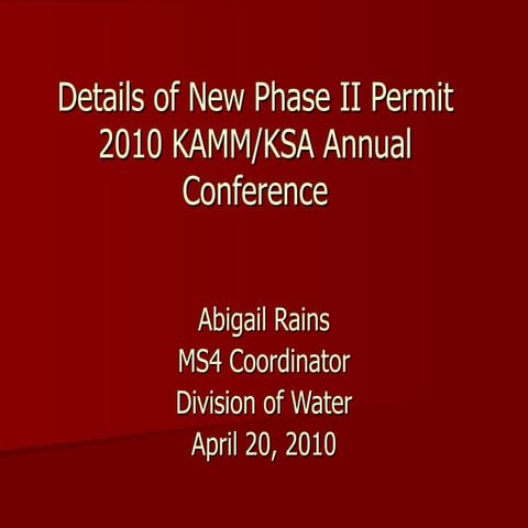 Only new details of new phase ii permit