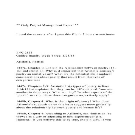 Only Project Management Expert   I need the answers.docx