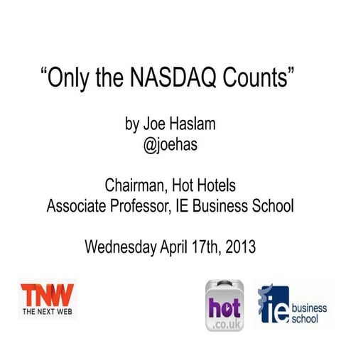 Only the NASDAQ counts 