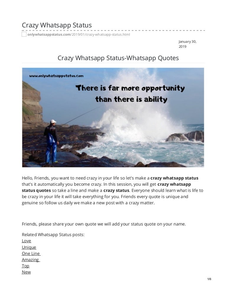 Onlywhatsappstatus Com Crazy Whatsapp Status