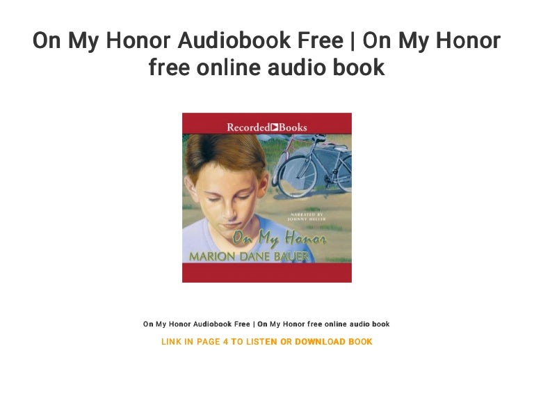 Marion dane bauer on my honor