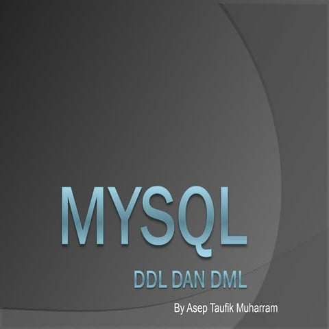 On mysql | PPT