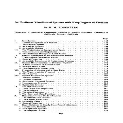 On Nonlinear Vibrations of Systems with Many Degrees of Freedom rosenberg 196...