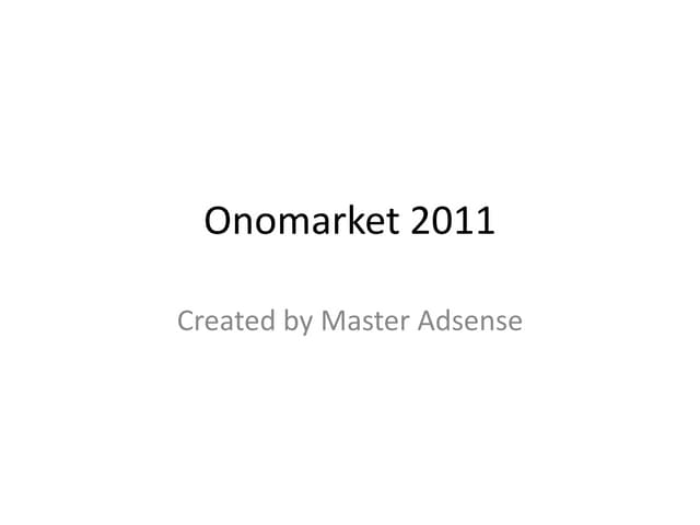 Onomarket 2011