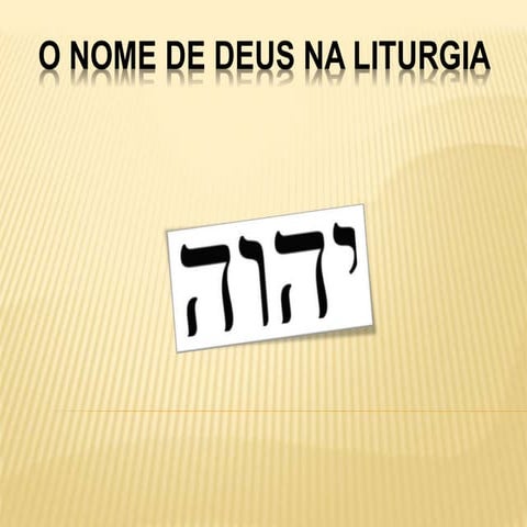 O nome de deus na liturgia