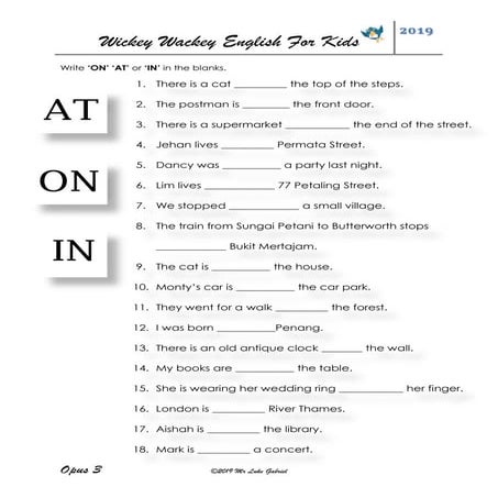 UPSR GRAMMAR EXERCISE