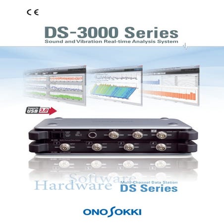 Ono sokki ds3000  Data Station  DS-3000 series  Sound and Vibration Real-time...