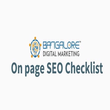 On page seo checklist 2021   bangaloredigitalmarketing