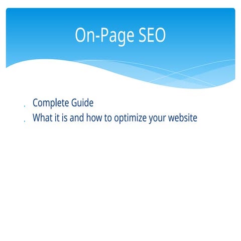 Complete Guide to On-Page SEO: Optimize Your Website for Higher ...