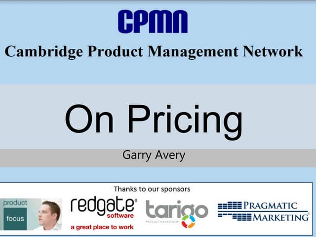 On pricing