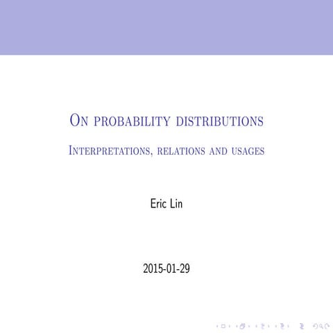 On probability distributions
