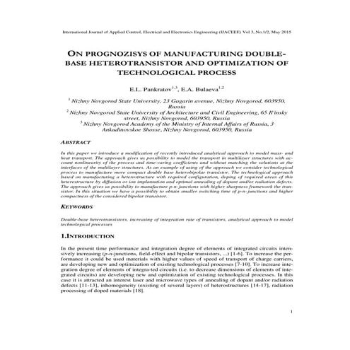 On prognozisys of manufacturing doublebase