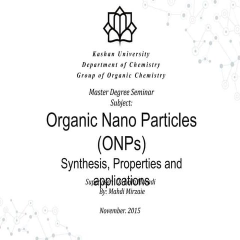 Organic Nanoparticles (ONPs)