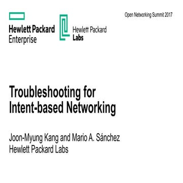 Troubleshooting for Intent-based Networking