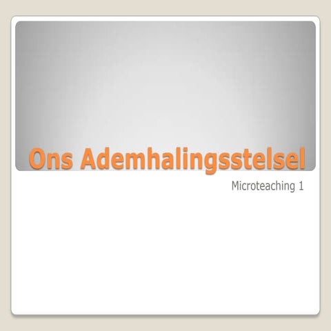 Ons ademhalingsstelsel