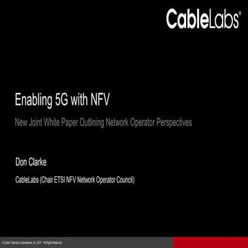 Enabling 5G with NFV: New Joint White Paper Outlining Network Operator Perspe...