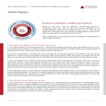 Onshore-offshore model pain points Whitepaper