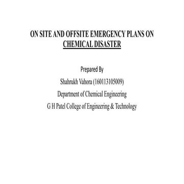 On site and offsite emergency plans on chemical