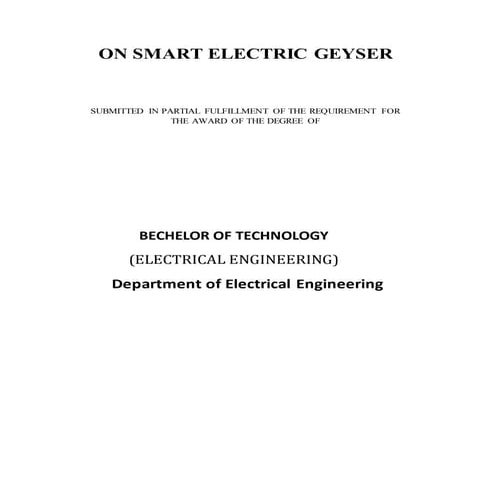 SMART ELECTRIC GEYSER (report)
