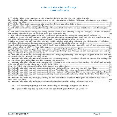 On tap thi triet hoc mac le nin