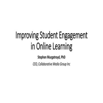 Increasing Student Engagement in Online Learning in Ontario