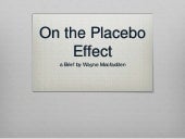 On the placebo effect