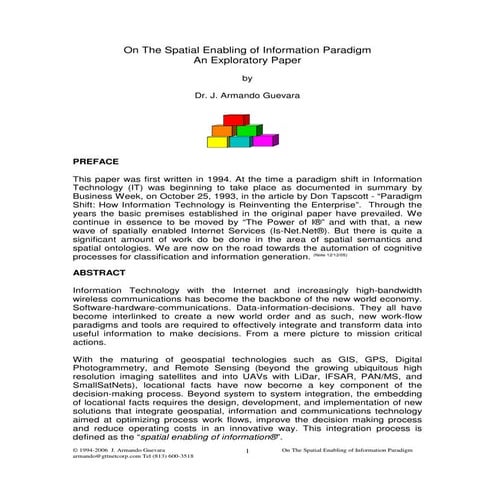 On the spatial enabling of information paradigm rev 06