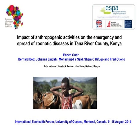Impact of anthropogenic activities on the emergency and spread of zoonotic di...