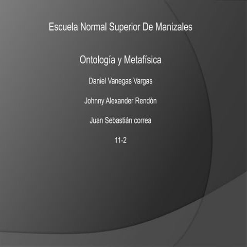 Ontologia metafisica | PPTX