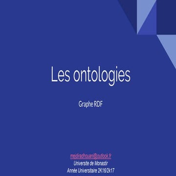 Les ontologies et les graphes RDF