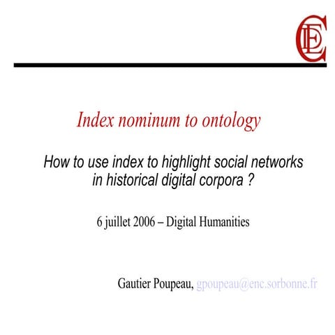 Index nominum to ontology